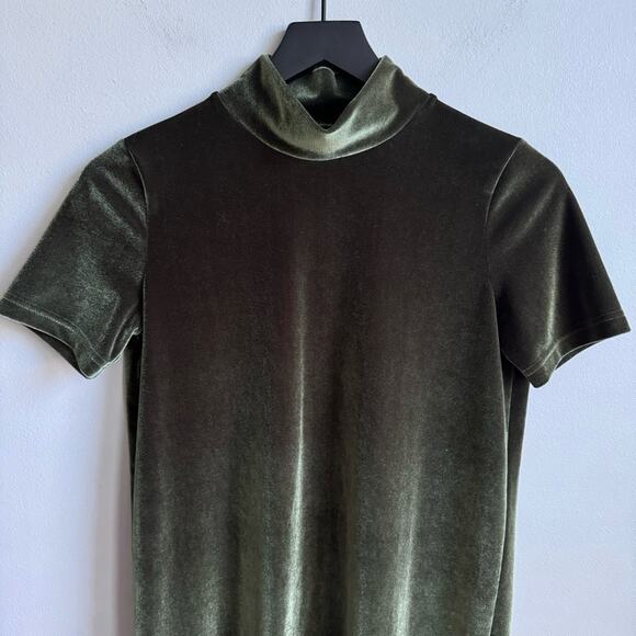 Madewell Velvet High Neck Mini Dress - Picture 5 of 13